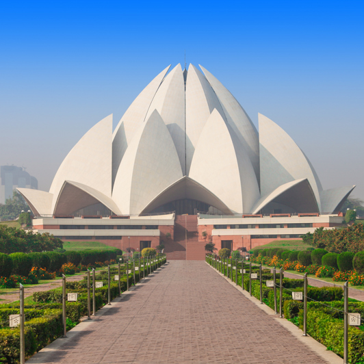 Indien Delhi Lotus Flower Temple 214477462