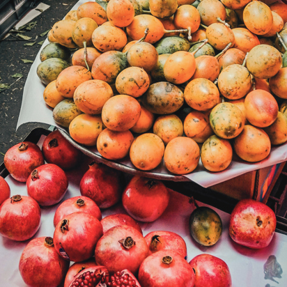 Granatæble og Passionfrugt