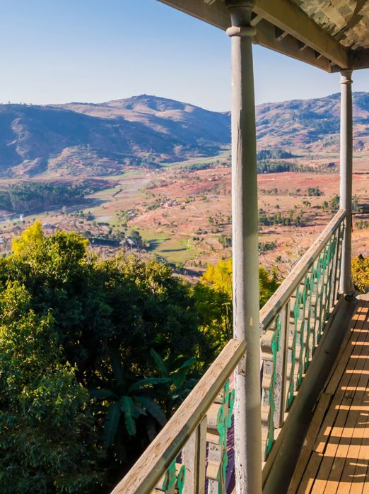 Madagaskar Ambohimanga Tranofitaratra Mødelokale Udsigt Til Bakkelandskab