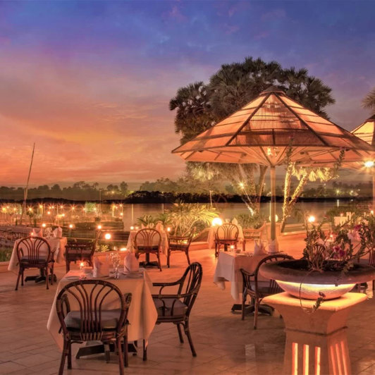 ... så der er god udsigt under aftensmaden.