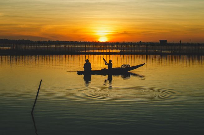 Vietnam Hue Tam Giang Lagoon Sunset