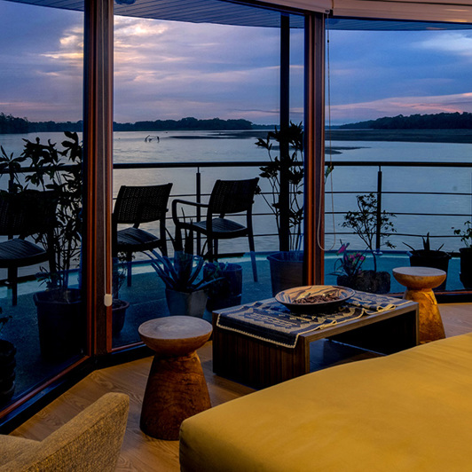 Ecuador Amazonas Flodkrydstogt Manatee Lounge01