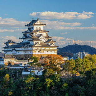 ...til borgen i Himeji.