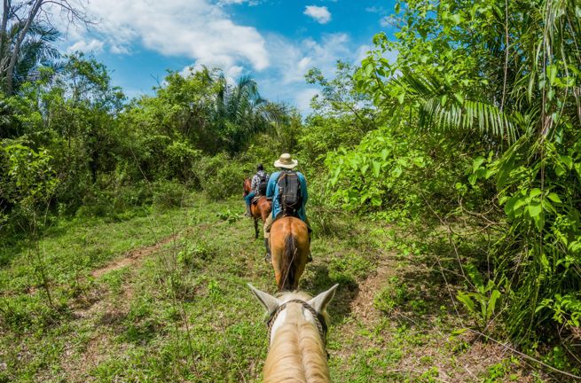Colombia Casanare Horseback Riders Explore Trails