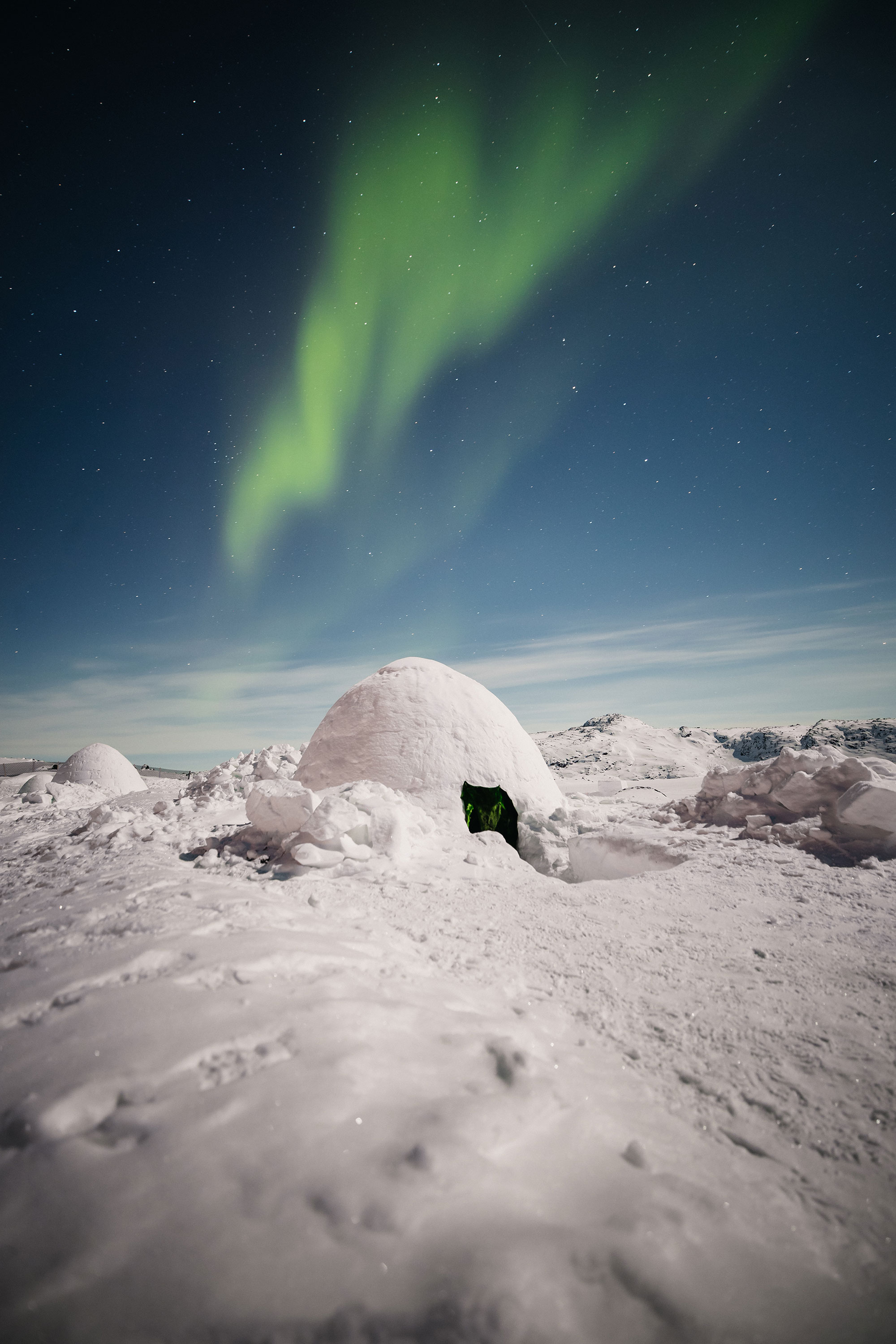 Igloo And Northern Light @Ása Steinar 2020