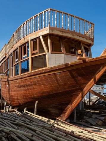 Dhow-bådebyggeri