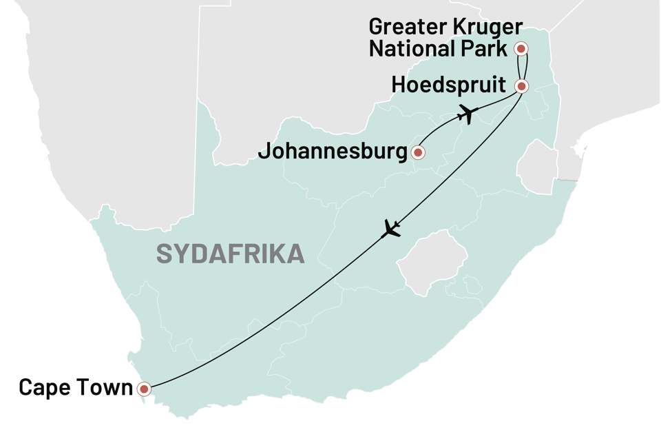 Sydafrika Safari Ved Kruger Og Cape Town