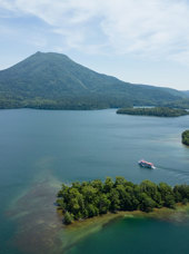 Hokkaido Akan Søen Panorama Med Mount Oakan Volcano