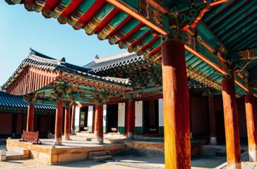 Sydkorea Jeonju Hanok Village Gyeonggijeon Hall