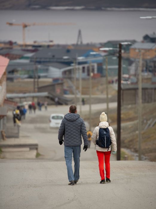 Norge Hurtigruten Sign Longyearbyen Byvandring