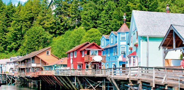 ... og i Ketchikan nyder vi idyllen.