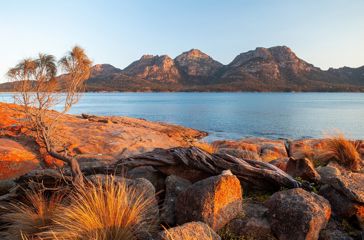 Australien Tasmanien Freycinet Hazards Bjerge Solnedgang