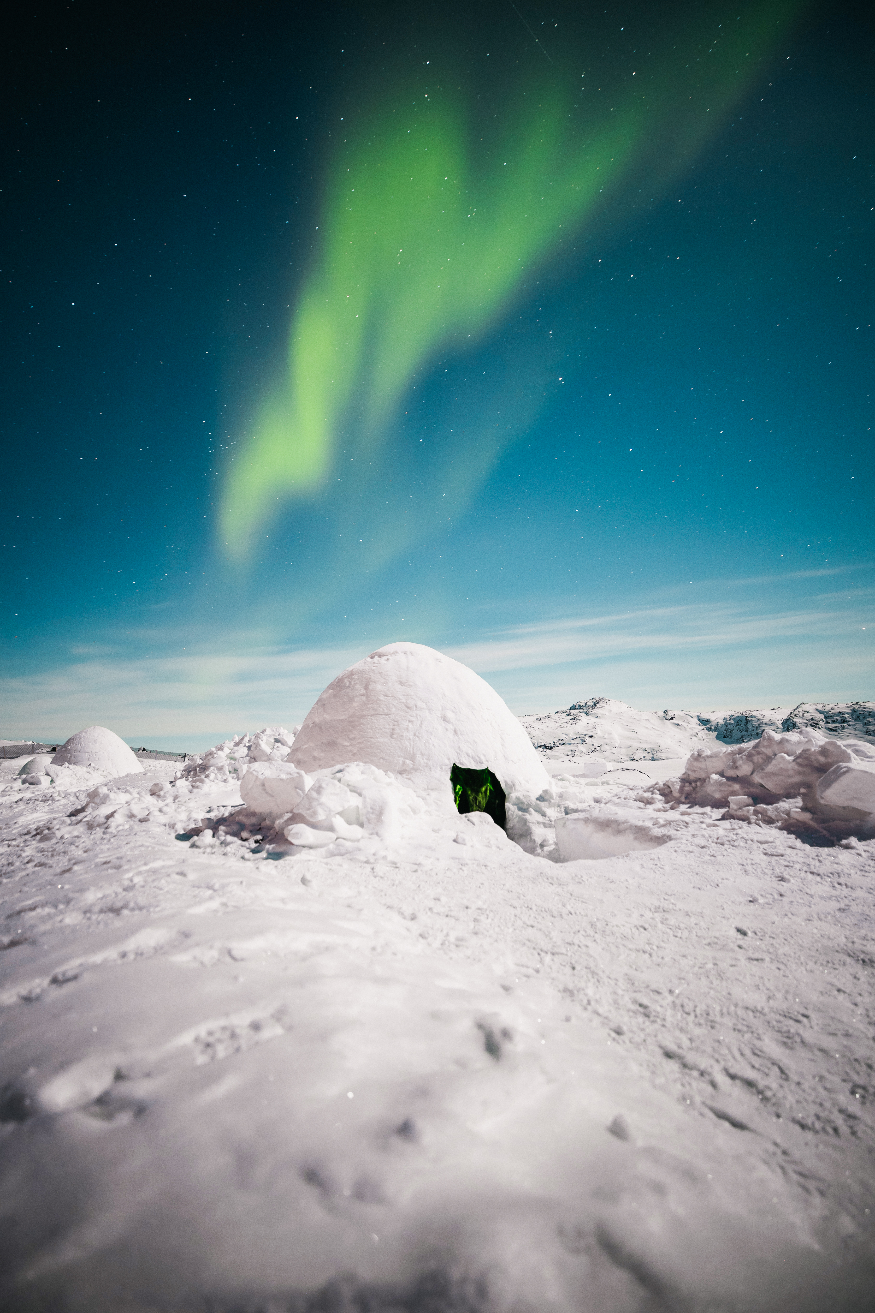 Igloo And Northern Light @Ása Steinar 2020 Cc