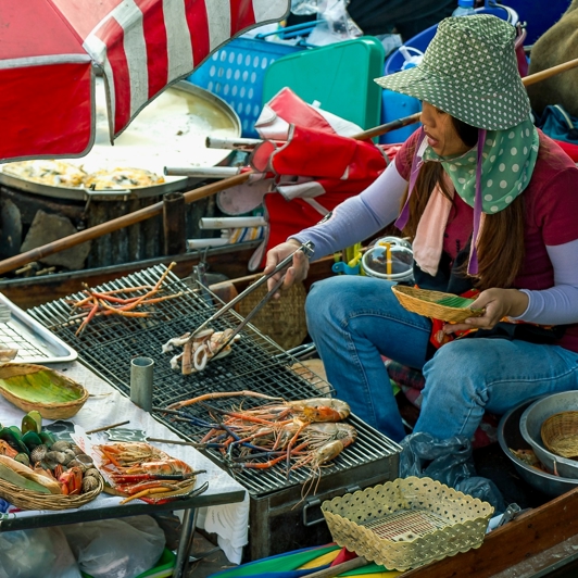 Damnoen Saduak Sælger På Båd