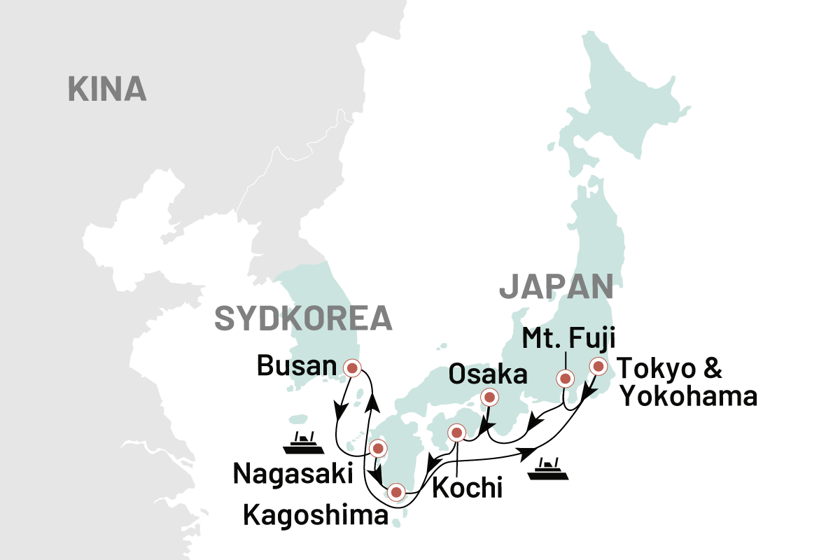 Krydstogt Japan Smut Til Sydkorea Juli2026