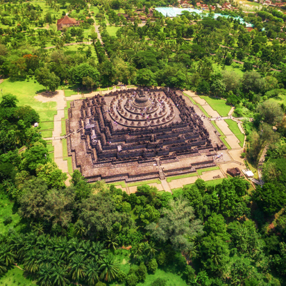 Borobudur Tempel Aerial As 149926312