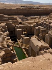 Egypt Abydos Temple Seti I The Osireion At Rear Of Temple