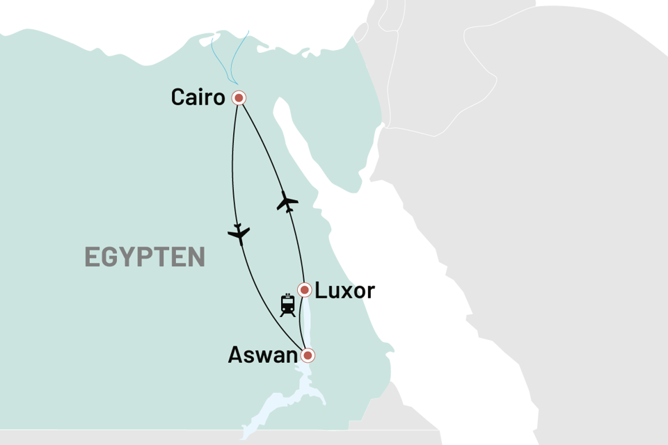 Egypten Cairo Aswan Og Luxor
