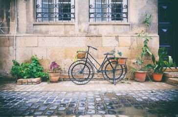Azerbaijan Baku Icheri Sheher Old Town Bicycle At Stone Brick Wall Of Old House