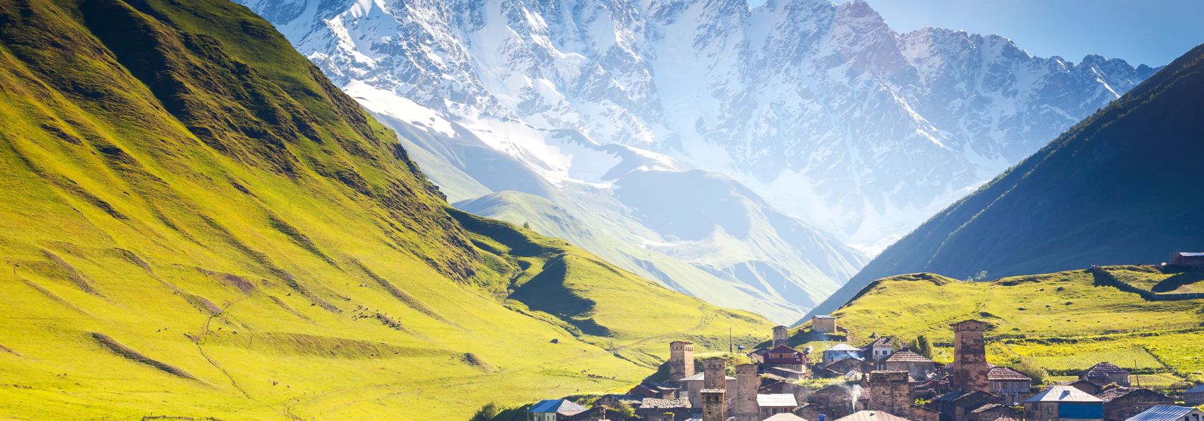Georgia Upper Svaneti Ushguli Small Villages In Caucasus Mountains